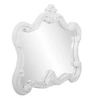 Espejo de pared decorativo brillante de 28"x32" con marco blanco: Rectangular moderno, no requiere montaje