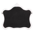 Espejo de pared decorativo brillante de 28"x32" con marco blanco: Rectangular moderno, no requiere montaje