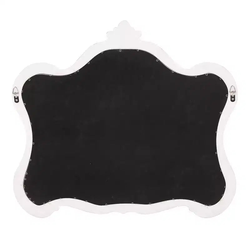 Espejo de pared decorativo brillante de 28"x32" con marco blanco: Rectangular moderno, no requiere montaje