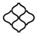 Espejo de pared decorativo biselado plateado con celosía: geométrico, entrelazado, no requiere montaje, marco de madera, para colgar en la pared