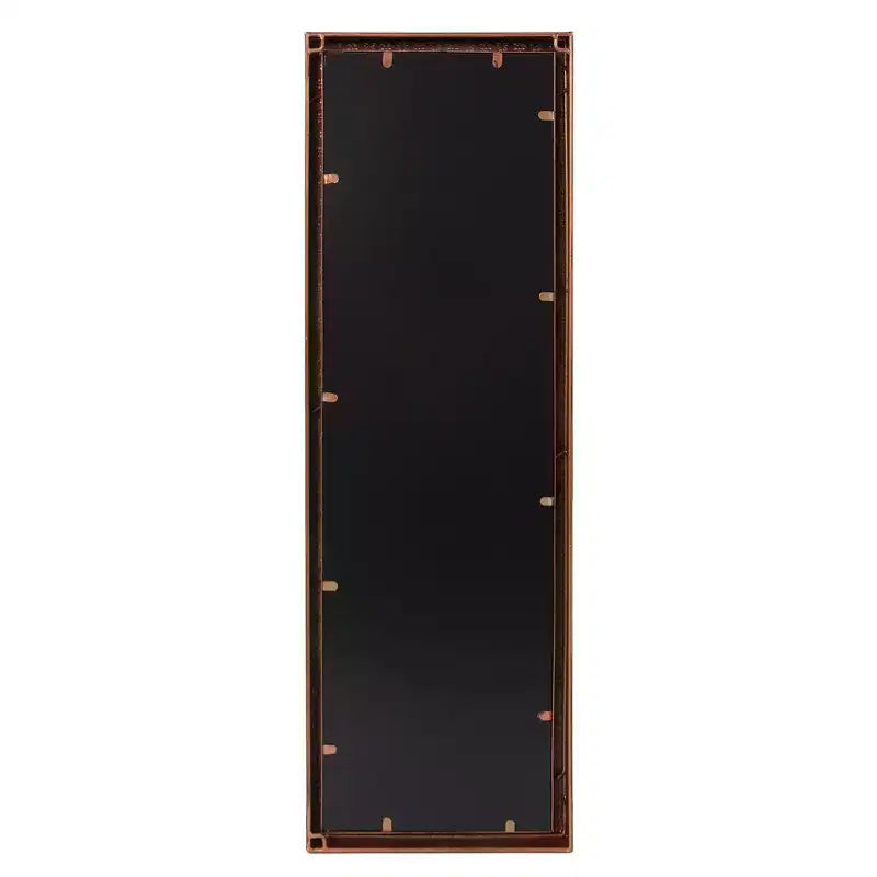 Espejo rectangular de cuerpo entero de 30x91 cm con marco de metal artesanal en bronce: Decoración elegante y moderna
