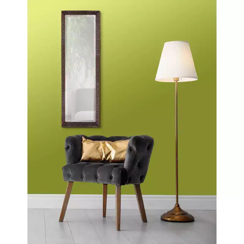 Espejo rectangular de cuerpo entero de 30x91 cm con marco de metal artesanal en bronce: Decoración elegante y moderna