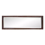 Espejo rectangular de cuerpo entero de 30x91 cm con marco de metal artesanal en bronce: Decoración elegante y moderna