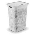 KIS Hamper, Plastic, 13.7L x 17.4W x 24H White/Gray - Case of 4
