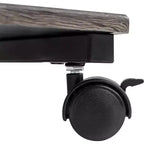 Mesa auxiliar rústica en C Ashwood con bolsillo lateral de almacenamiento
