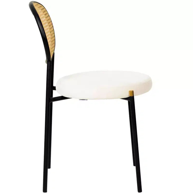 Juego de Comedor - Mesa de Comedor Redonda de 36" con Tablero de MDF Negro y Base Dorada, 4 Sillas de Comedor de Terciopelo con Patas de Acero Negro