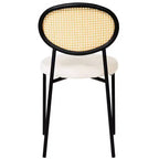Juego de Comedor - Mesa de Comedor Redonda de 36" con Tablero de MDF Negro y Base Dorada, 4 Sillas de Comedor de Terciopelo con Patas de Acero Negro