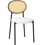 Juego de Comedor - Mesa de Comedor Redonda de 36" con Tablero de MDF Negro y Base Dorada, 4 Sillas de Comedor de Terciopelo con Patas de Acero Negro