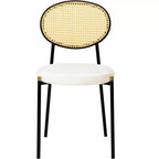 Juego de Comedor - Mesa de Comedor Redonda de 36" con Tablero de MDF Negro y Base Dorada, 4 Sillas de Comedor de Terciopelo con Patas de Acero Negro