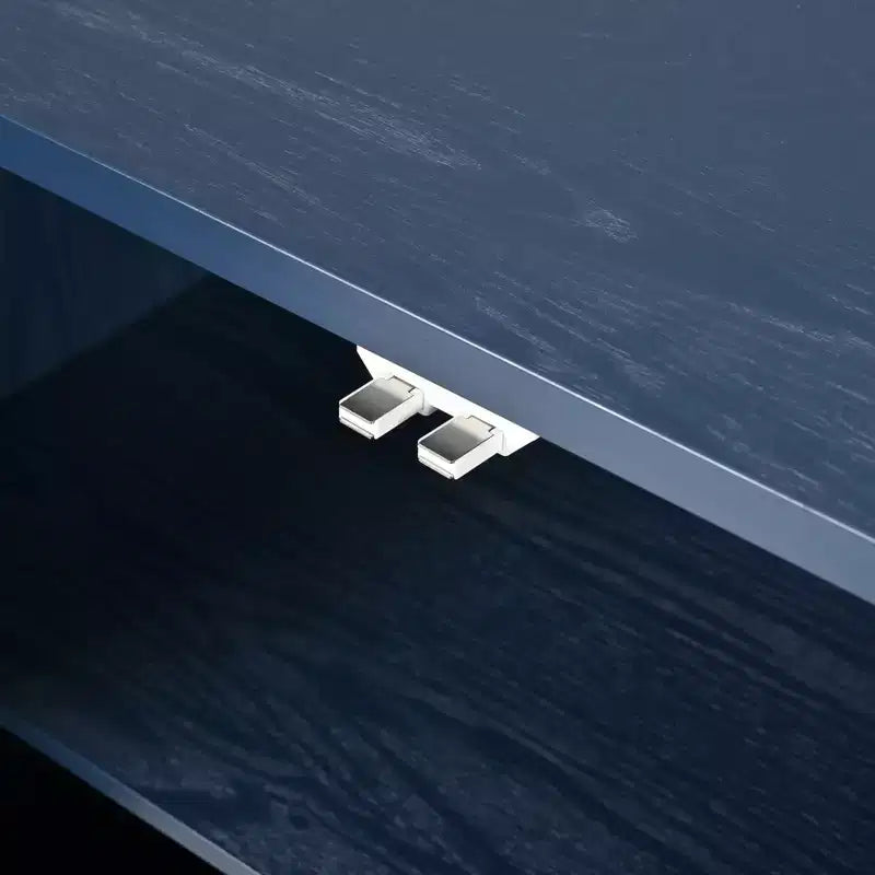 Aparador bufé de 59 pulgadas, mueble de almacenamiento de madera con estante ajustable, mueble de barra de café de cuatro puertas, mueble consola para sala de estar o pasillo