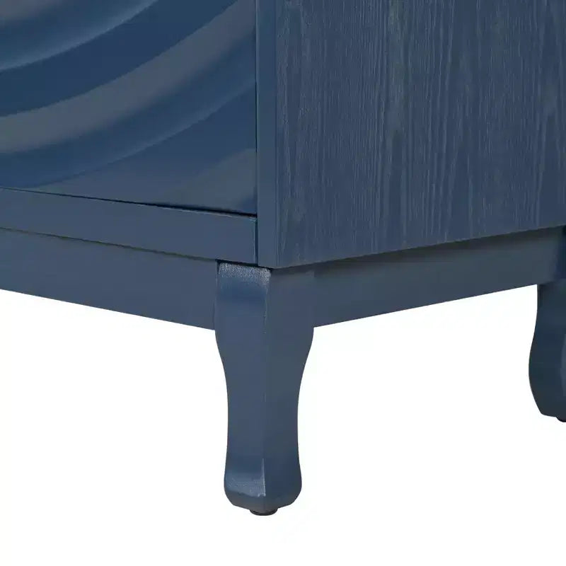 Aparador bufé de 59 pulgadas, mueble de almacenamiento de madera con estante ajustable, mueble de barra de café de cuatro puertas, mueble consola para sala de estar o pasillo