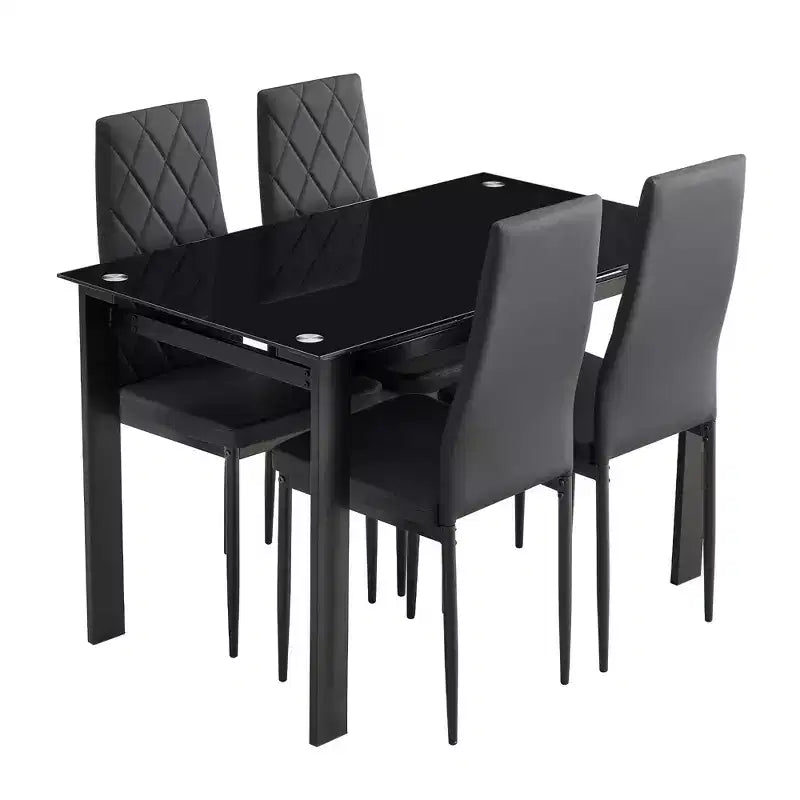 Mesa de bar de 3 piezas redonda de 36 pulgadas con acabado espresso y 2 sillas de pub tapizadas en tela color canela con tachuelas