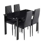 Mesa de bar de 3 piezas redonda de 36 pulgadas con acabado espresso y 2 sillas de pub tapizadas en tela color canela con tachuelas