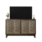 Mueble de Almacenamiento Vintage de 55.12''W con 4 Puertas y Estantes Ajustables