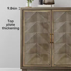 Mueble de Almacenamiento Vintage de 55.12''W con 4 Puertas y Estantes Ajustables