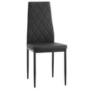 Juego de 4 sillas de comedor de cuero PU con forma de diamante y tapizado de cuero suave