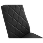 Juego de 4 sillas de comedor de cuero PU con forma de diamante y tapizado de cuero suave