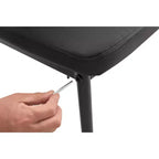 Juego de 4 sillas de comedor de cuero PU con forma de diamante y tapizado de cuero suave