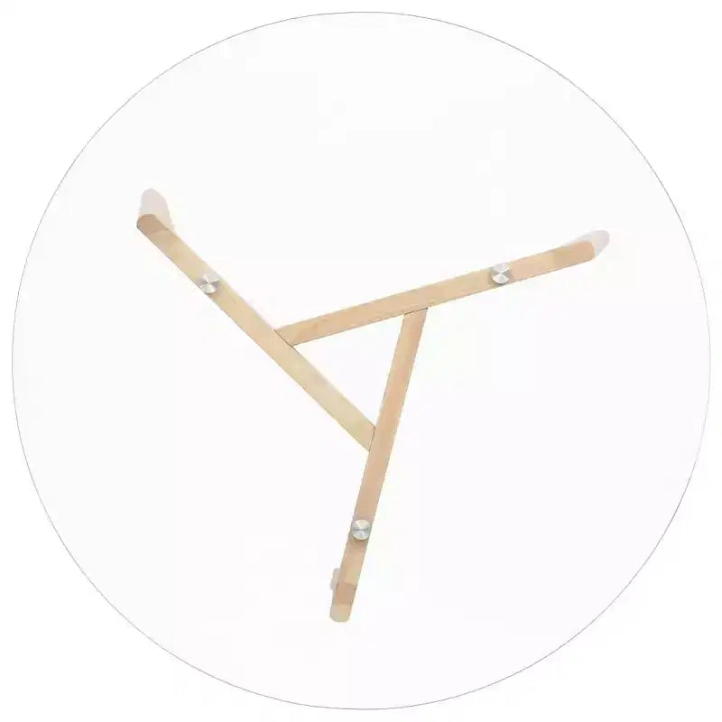 Elegante mesa de comedor redonda con tablero de cristal templado y patas de madera maciza de roble para cocina o comedor, marrón transparente, 80 cm de diámetro