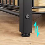 Estante de cocina para panadero, soporte para horno microondas con cesta de alambre grande, estación de barra de café industrial, estantería de almacenamiento de cocina de 4 niveles