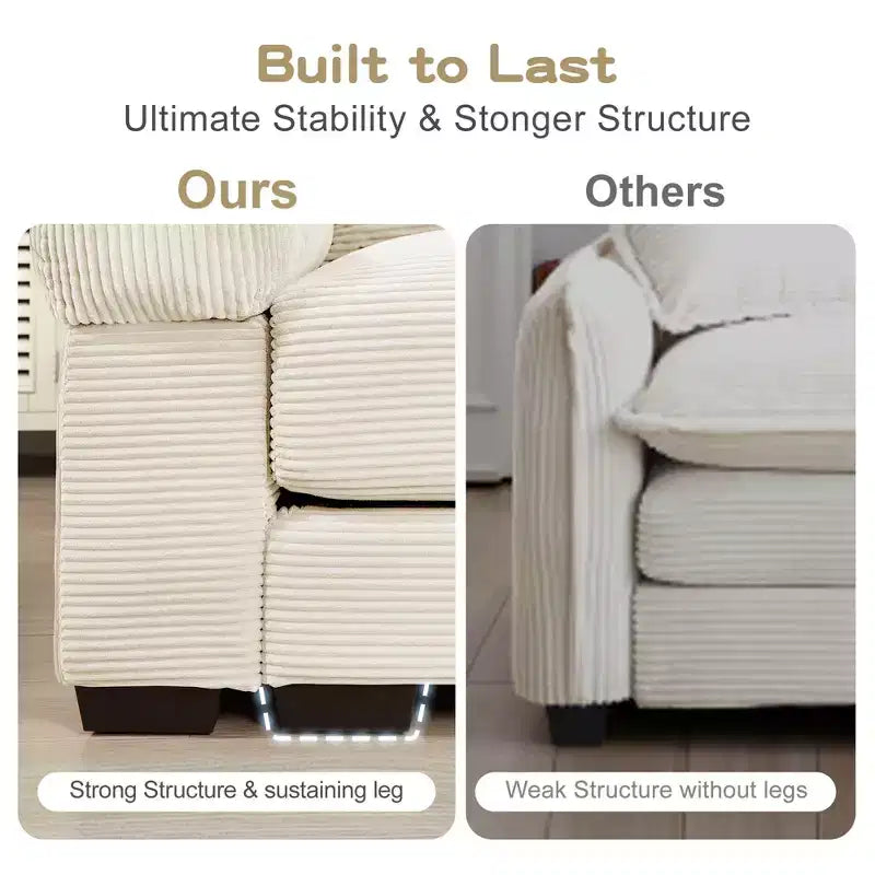 Sofá Modular Nuboso Sobredimensionado, Sofás Seccionales Convertibles Asiento Profundo Reposabrazos Extra Anchos