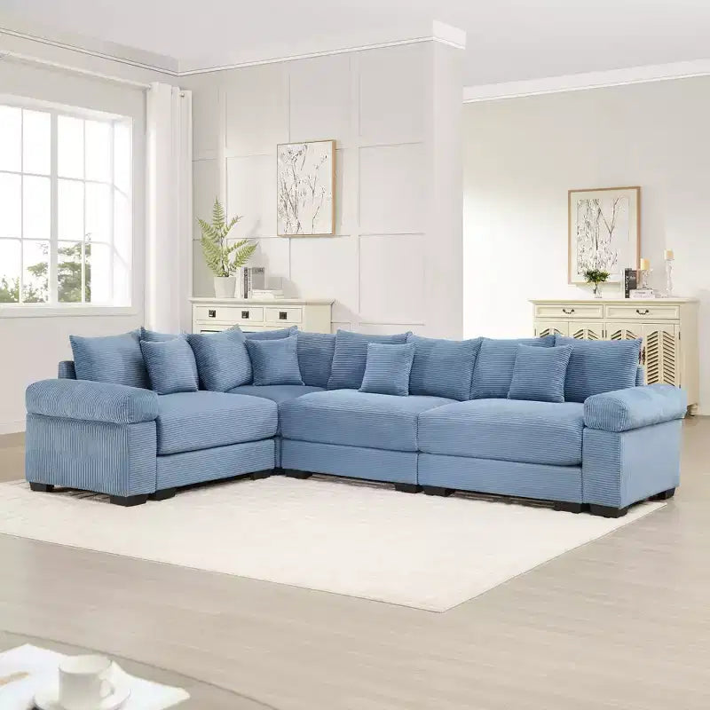 Sofá Modular Nuboso Sobredimensionado, Sofás Seccionales Convertibles Asiento Profundo Reposabrazos Extra Anchos