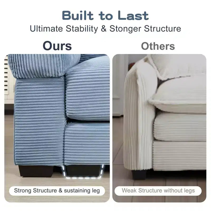 Sofá Modular Nuboso Sobredimensionado, Sofás Seccionales Convertibles Asiento Profundo Reposabrazos Extra Anchos