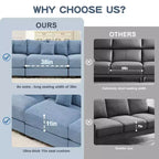 Sofá Modular Nuboso Sobredimensionado, Sofás Seccionales Convertibles Asiento Profundo Reposabrazos Extra Anchos