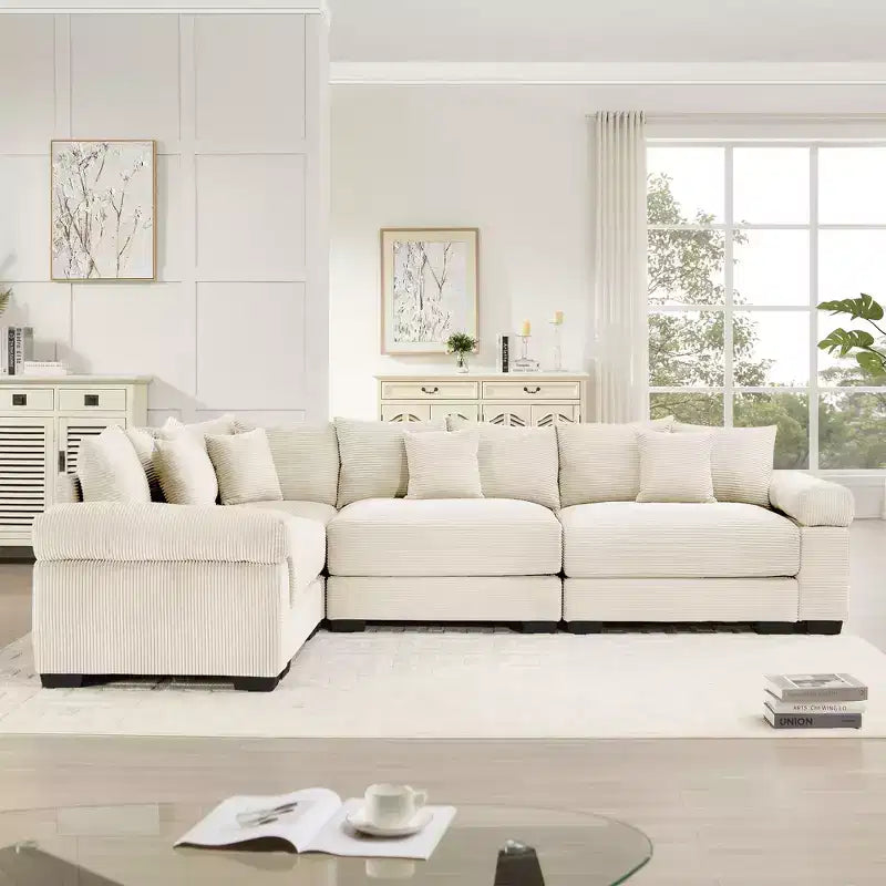 Sofá Modular Nuboso Sobredimensionado, Sofás Seccionales Convertibles Asiento Profundo Reposabrazos Extra Anchos