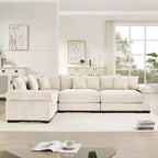 Sofá Modular Nuboso Sobredimensionado, Sofás Seccionales Convertibles Asiento Profundo Reposabrazos Extra Anchos