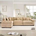 Sofá Modular Nuboso Sobredimensionado, Sofás Seccionales Convertibles Asiento Profundo Reposabrazos Extra Anchos