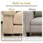 Sofá Modular Nuboso Sobredimensionado, Sofás Seccionales Convertibles Asiento Profundo Reposabrazos Extra Anchos
