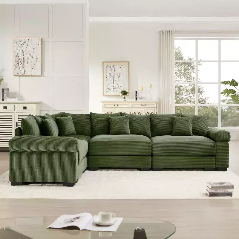 Sofá Modular Nuboso Sobredimensionado, Sofás Seccionales Convertibles Asiento Profundo Reposabrazos Extra Anchos