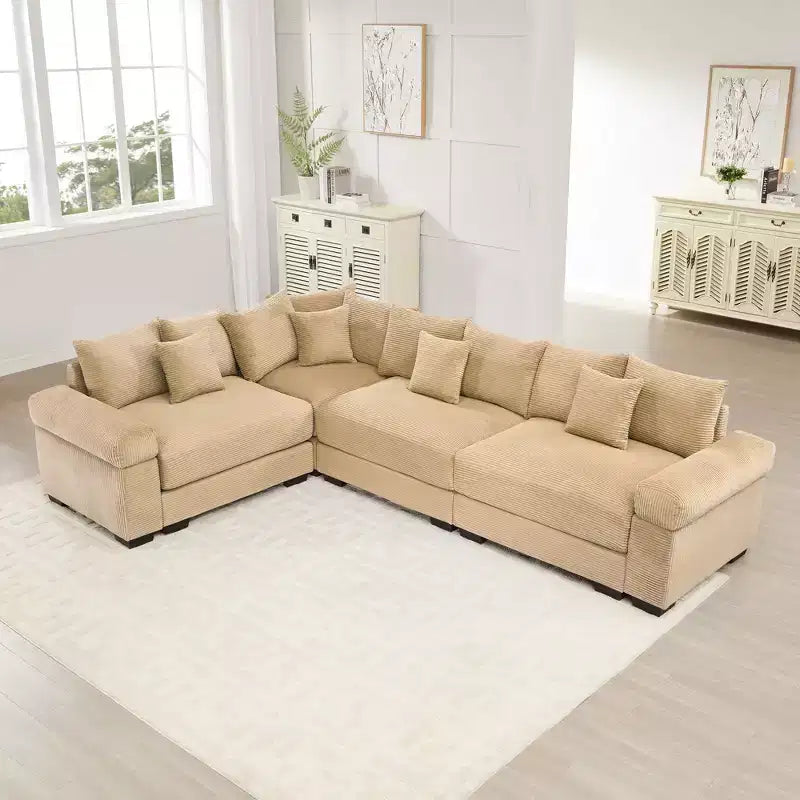 Sofá Modular Nuboso Sobredimensionado, Sofás Seccionales Convertibles Asiento Profundo Reposabrazos Extra Anchos