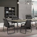MAYEERTY Waiting Room Chairs 1P Big and Tall PU Leather Office Desk Guest Chair with Padded Arms for Elderly Home Reception Area Conference Room