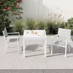 Juego de mesa de comedor extensible para exteriores para 4-6 personas, mesa de patio de 80-160 cm, estructura de aluminio