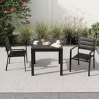 Juego de mesa de comedor extensible para exteriores para 4-6 personas, mesa de patio de 80-160 cm, estructura de aluminio