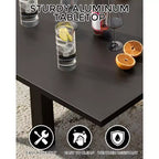 Juego de mesa de comedor extensible para exteriores para 4-6 personas, mesa de patio de 80-160 cm, estructura de aluminio