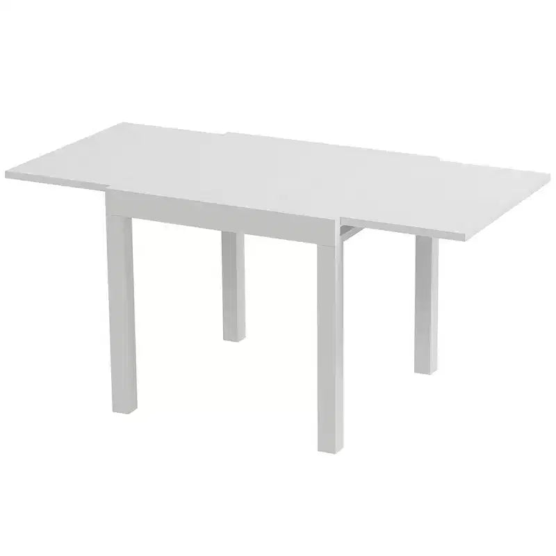 Juego de mesa de comedor extensible para exteriores para 4-6 personas, mesa de patio de 80-160 cm, estructura de aluminio