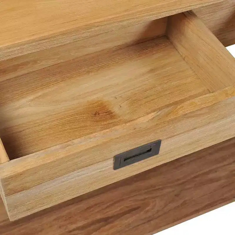 Mesa Consola Madera Natural Teca Maciza