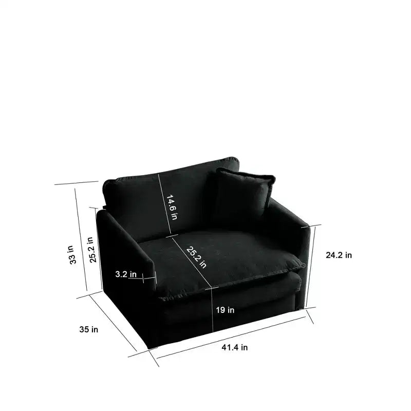 Juego de sofá de 3 piezas con cojines para brazos y cojines decorativos. El juego de sofá incluye 2 sillones individuales y un sofá de 2 plazas. Chenilla verde.