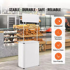 Mesa mostrador promocional, mesa de podio portátil para feria comercial, stand de mostrador de exposición con pared, blanco