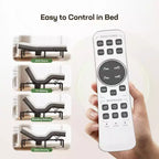Base de cama ajustable, Elevación de cabeza y pies, Altura de patas ajustable, Cama de gravedad cero, Memoria de posición preestablecida, Tamaño Twin XL/Full/Queen