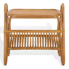 Mesa auxiliar revistero de ratán - Natural