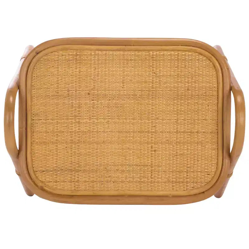 Mesa auxiliar revistero de ratán - Natural