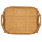 Mesa auxiliar revistero de ratán - Natural