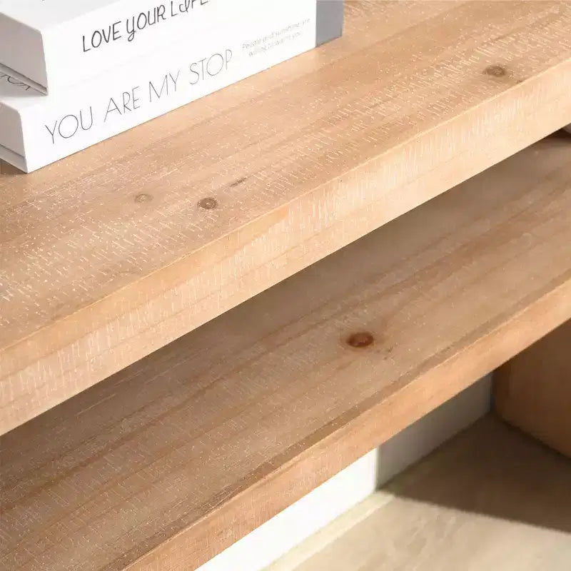 Mesa consola de madera estilo casa de campo moderna de 59 pulgadas