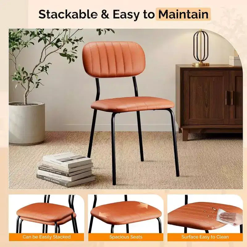 Silla apilable tapizada