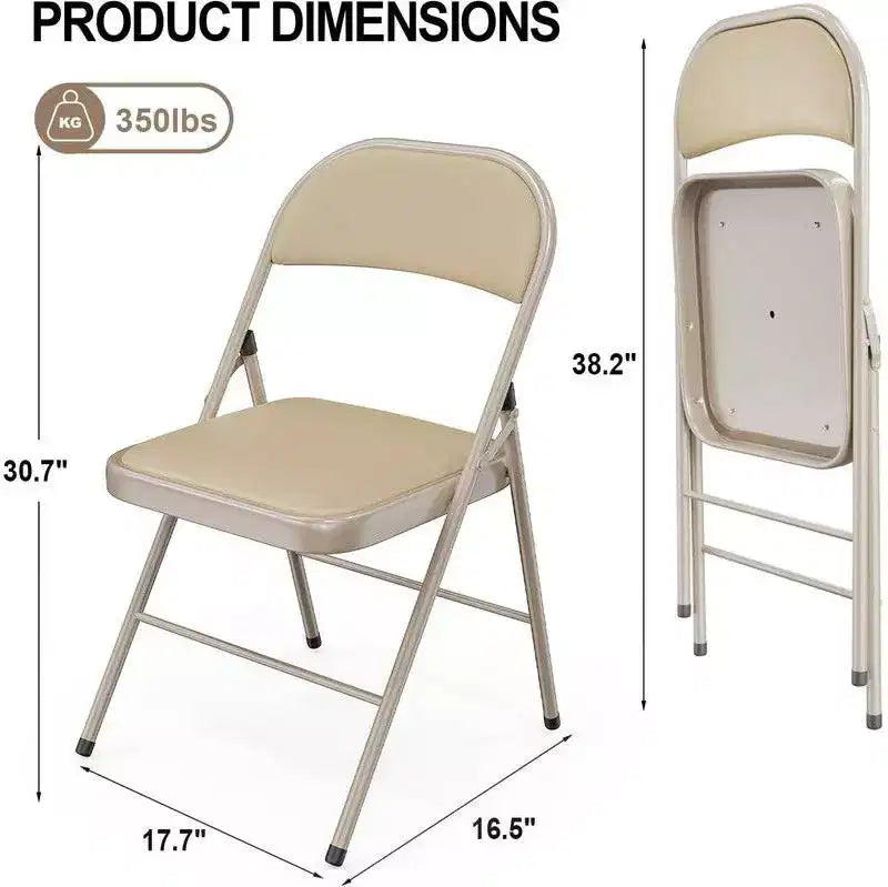 Sillas plegables con asientos acolchados