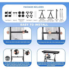 Soporte de teclado/piano ajustable estilo Z, resistente, estable y portátil, altura y anchura ajustables, apto para pianos eléctricos de 44/54/61/88 teclas, negro